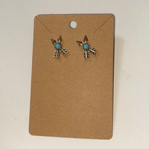 turquoise arrow stud earrings